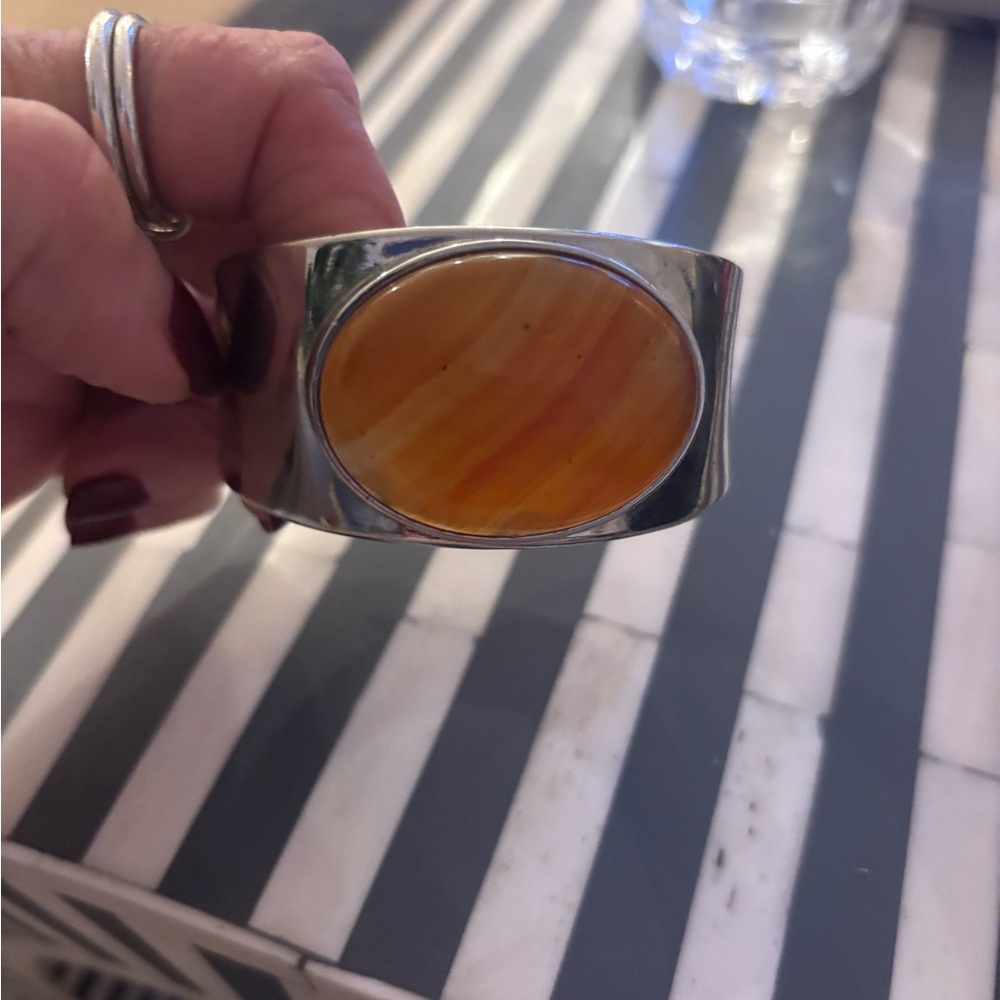 Source Unknown Silver Plated Vintage Bracelet Wit… - image 8